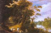 Alexandre Keirincx Landscape with Women Bathing oil painting